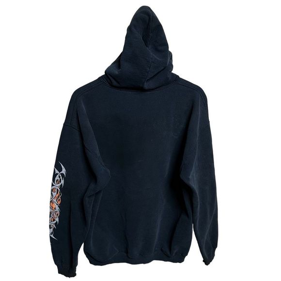 Y2K Nhra Championship Drag Racing Fire Flames Hoodie In Black - Picture 3 of 4